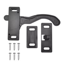 Entry Door Hardware Replacement Screen Door Latch for Travel Trailer Motorhome Right Hand Handle Kit Black