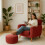 Corduroy Pouf - Round Floor Cushion, Soft & Versatile 1