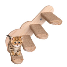 Floating Cat Stairs for Wall – Safe Mounted Ladder with Perches for Indoor, Dorm, Balcony – Compatible with Cats
