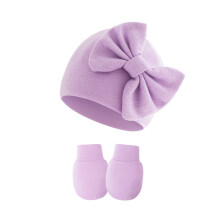 Newborn Baby Girl Hats and Mittens Set Cotton Bow Beanie Preemie Hats Infant Caps for Baby Girls