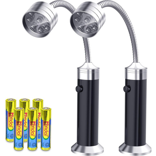 BBQ-grilllamp met flexibele zwanenhals (2 stuks)