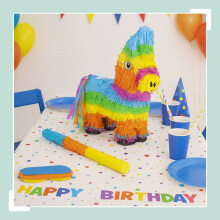 Donkey Piñata Set with Stick and Mask