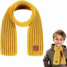 Cachecol infantil de inverno em tricô, macio e quente para o pescoço.