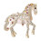 Broche cheval émaillée avec strass, 1 pièce 1