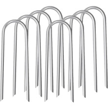10Inch Trampoline Stakes Heavy Duty Trampoline Parts Wind Stakes U Type 8Pcs Gro