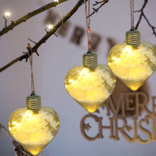 Glazen hortensia kerstornament met verstelbaar licht (1 stuk)