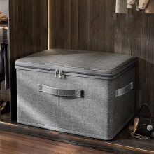 Grand sac de rangement pour couette – Tissu non tissé épais, pliable, inodore, fermeture à combinaison, double poignée | 1 pièce