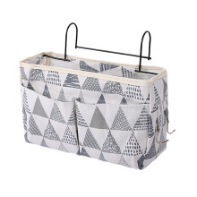Bedside Caddy Hanging Storage Organizer 4 Pockets Canvas Bag for Bunk College Dorm Bed Bed with Multiple Styles Family Kitchen,Daily Use