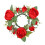 Valentine's Candle Ring Plastic Wreath with Red Berries and 1