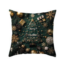 Housse de coussin de Noël vert foncé 45 x 45 cm