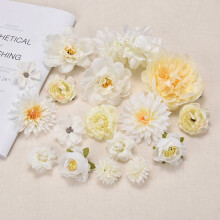 Petites têtes de fleurs artificielles en soie synthétique, mini roses et marguerites à faire soi-même, fournitures multicolores pour les loisirs