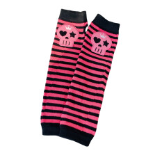 Arm Sleeves With Thumb Holes Striped Arm Warmer Arm Cover Arm Sleeves Punk Arm Sleeves Skull Arm Warmer