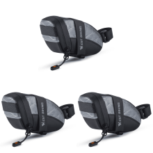 WEST BIKING Bike Saddle Bag Waterproof Grey 3 pcs
