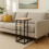 C-formet sidebord med 2 hyller til sofa og seng 1