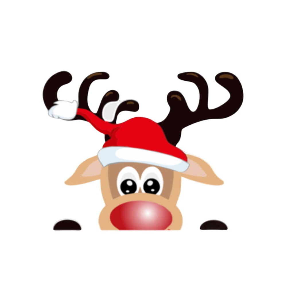 Holiday Reindeer Santa Car Glass Sticker Waterproof Car Window Cling Upgrades 9422877930678