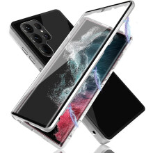 Härdat glasfodral till Samsung Galaxy S22 Ultramagnetiskt