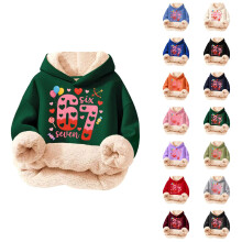 Kinder mehrfarbig bedruckter Hoodie-Sweatshirt Jungen Pullover Nr.