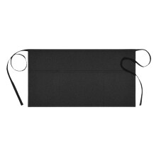Black cooking apron polyester water-resistant with front