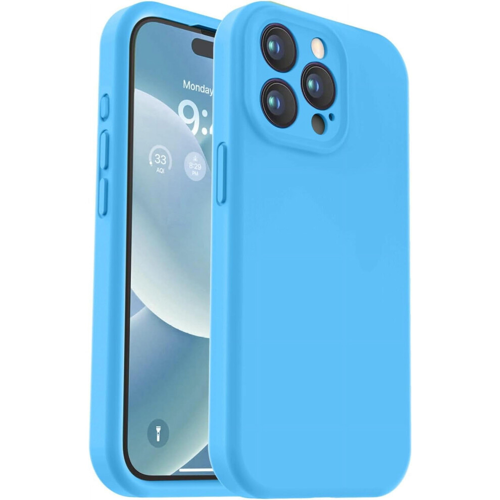 Compatible With Iphone 15 Pro Max Case Â Premium Silicone, Camera Protection, Soft Microfiber Lining, Shockproof, 6.7", Blue 9422877932092