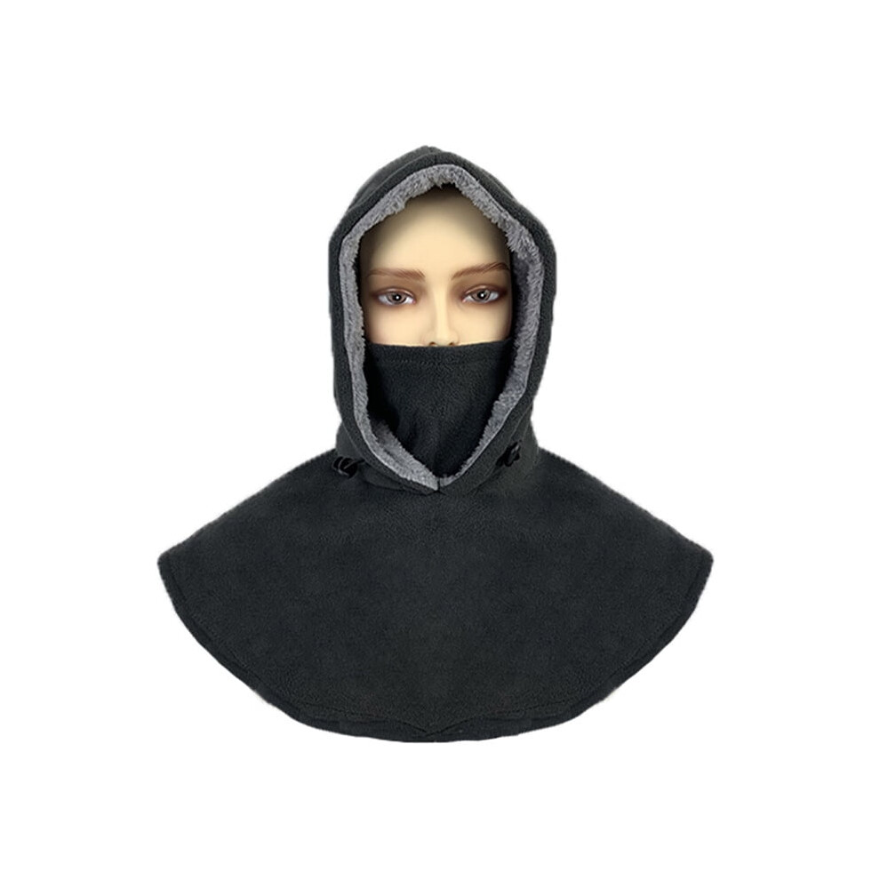 Ski Mask For Men Women Winter Face Masks Windproof Hooded Scarf Cold Weather Hat Neck Warmer-Dark Gray (Shawl Hat) 9399596164687
