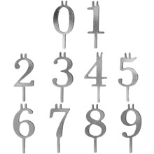 0-9 Numbered Cake Candle Holders Set – Reusable Metal Toppers, Compatible with Standard Candles