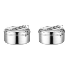 Stainless Steel Leak-Proof Food Container with Handle & Lid – Snack Bowl, Bento Box, Soup/Noodle Pot, Ramen Cooker, Induction-Compatible