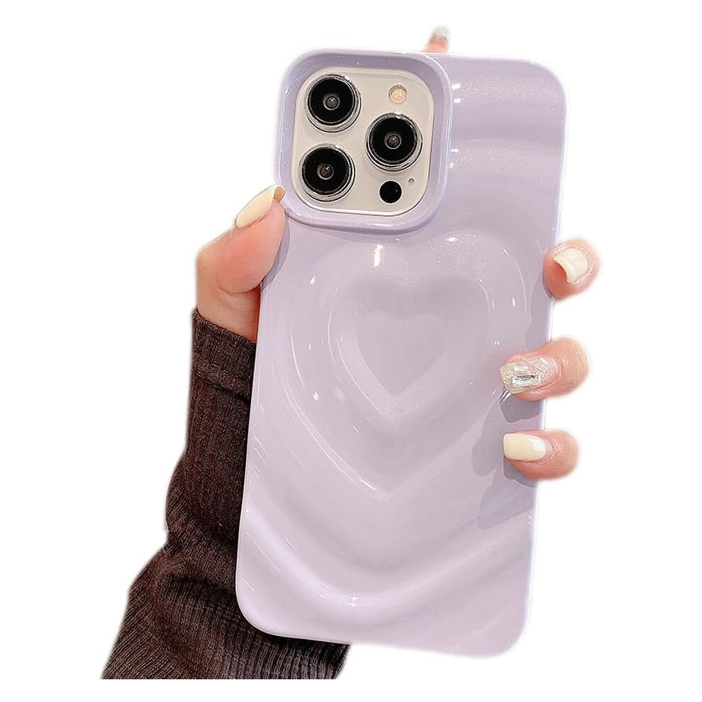 Iphone Case Love Heart Water Ripple Shockproof For Purple 9023022220905