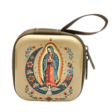 Rosary Jewelry Box Religious Trinket Storage Holders Case Religious Trinkets Box Coin Purse Rosarys Prayer Bags Zippers
