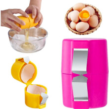 Upgraded Egg Shell Opener with Yolk Separator, Stainless Steel – Compatible with All Raw Eggs