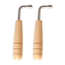 FRCOLOR Tuning Wrench 2Pcs Tone Tuning Wrench Wooden Handle Instrument Wrench Lyre Harp Tuning Tool,4.13"X1.18"X0.24"