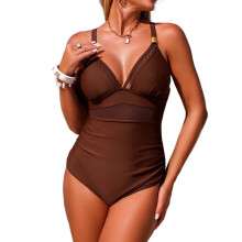 Women's Tummy Control One-Piece Swimsuit with Padded Cups