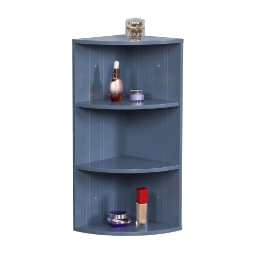 Corner Shelf with 3 Tiers - Space-Saving MDF Storage
