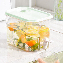 Clear Glass Drink Dispenser with Leak-proof Spigot – Modern Refrigerator Beverage Storage Container, Compatible with Home Bar & Kitchen Organization