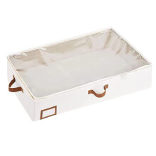 Foldable Under Bed Storage Box for Clothing and Bedding Clothes Organiser with Front and Side Handle and Label Holder