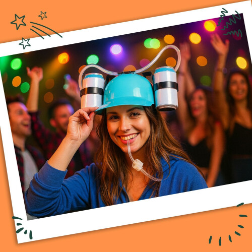 Olutjuonnin hattu - Handsfree-juhlalisävaruste