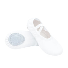 Ballet Shoes for Girls Elastic Arch Ballet Slippers Dance Shoes for Toddler for Perform Dance Yoga White 12-13 Years