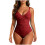 Women's wrap push-up one-piece swimsuit with tummy control 1