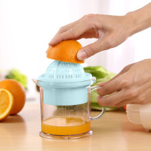 Citrus Juicer, Glass Cup, Modern Style, Extracts Juice, Kitchen Tool, Home Beverage, Manual Operation, Durable Glass, Fresh Lemonade Making