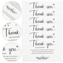 100Pcs Wedding Thank You Notes Thank You Cards Paper Rectangular Appreciation Message Writing 3.54X2.16X0.04in