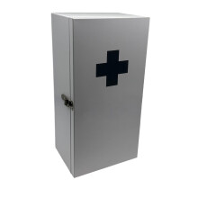 Armadietto medico XXL, ferro bianco, a parete, 3 ripiani