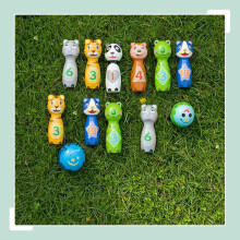 Children's Animal Bowling Set - 10 Pins, 2 Balls