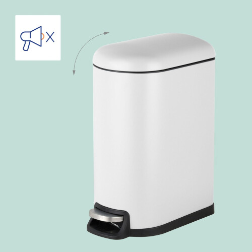 10 Litre Metal Pedal Bin - Soft-Close, Removable Bucket