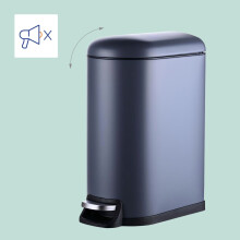 10-Liter-Treteimer aus Metall - mit Soft-Close-Mechanismus und herausnehmbarem Eimer