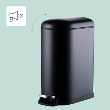 10-Liter-Treteimer aus Metall - mit Soft-Close-Mechanismus und herausnehmbarem Eimer