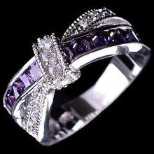 Ring Strass Inlagd Dekorativ Legering Korsdesign Fingerband för Fest