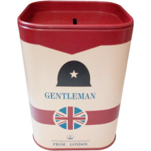 Tirelire London Gentleman en métal, tirelire cochon vintage pour épargner les pièces