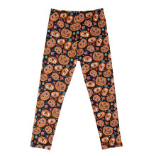 Leggings mit Kürbisprint, Sporthose, hochelastischer Bund, Yogahose, Trainingshose, Freizeithose