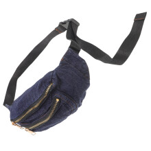 Crossbodytas voor meisjes, heuptasje van denim, draagbaar, 1 stuk, voor winkelen en sporten.