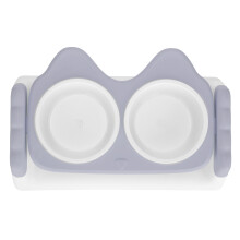 Raised Cat Food Bowls Elevated Anti Vomiting Pet Dish With Removable Stainless Steel Bowls And Foldable Non Slip Silicone Mat Dishwasher Safe Dog