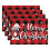 Ensemble de sets de table de Noël, motif festif, 4 pièces 1